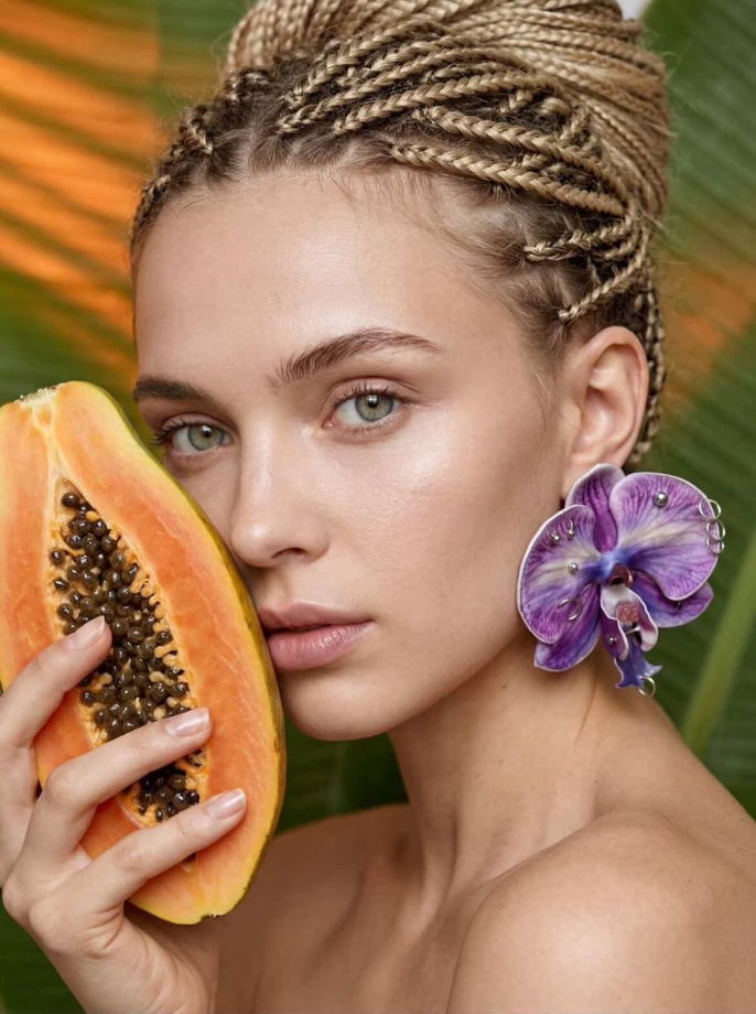 Серьги-орхидеи с пирсингом ( белые, желтые, зебра)