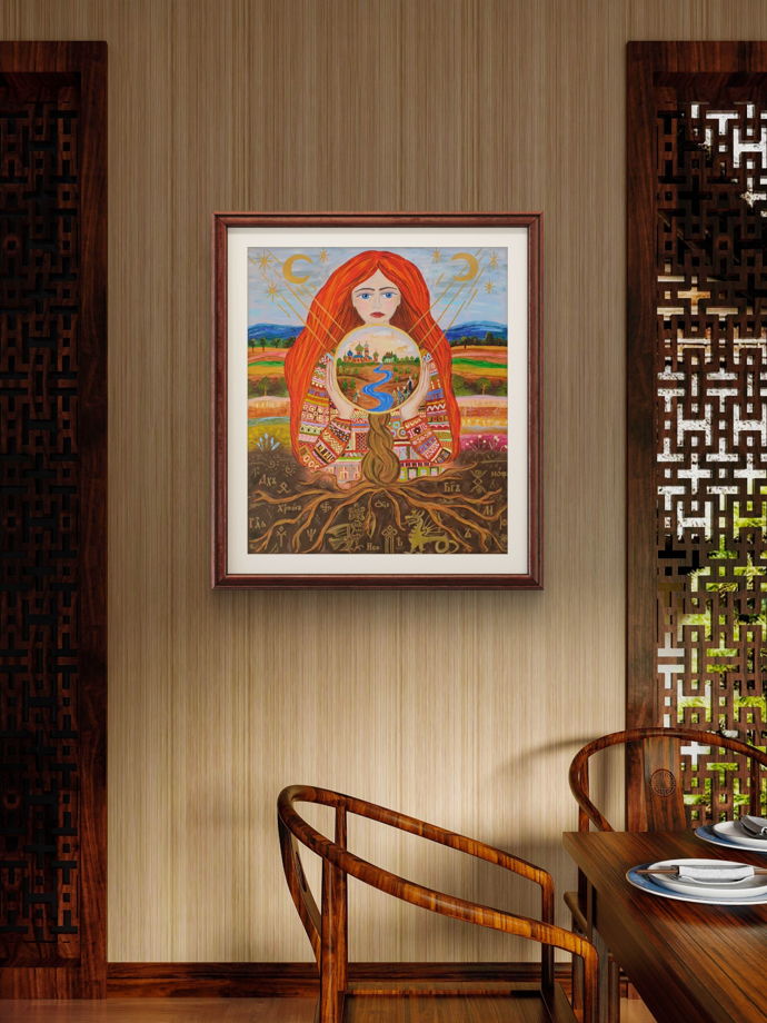 Картина "Создавая новый мир" акрил/холст 60×70