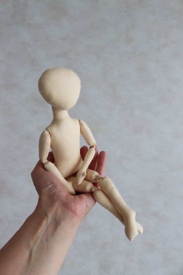 Леон, 31 см. Заготовка интерьерной куклы-мужчины из текстиля для хобби, творчества, рукоделия