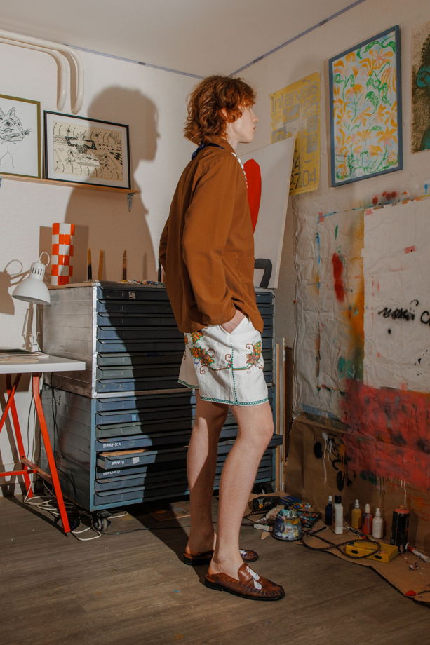 Темно-Коричневая Рубашка с Длинным Рукавом/Brown Corduroy Long Sleeve Shirt