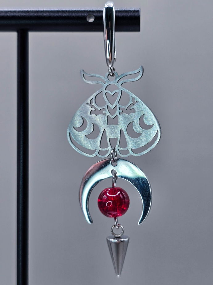 Серьги "Мотыльки" с английским замком