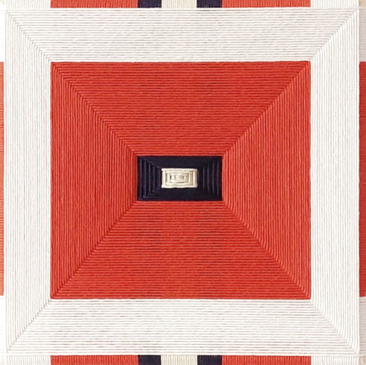 Панно декоративное текстильное номер 50 Цветок мака / В наличии