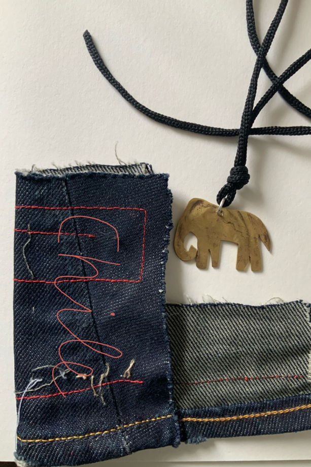 Кулон Слон латунь