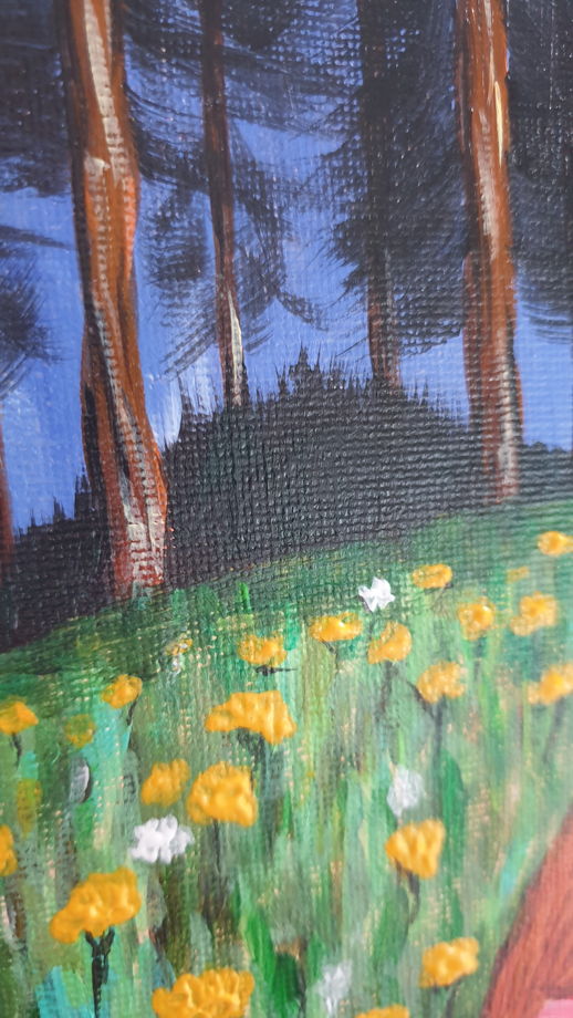 Картина "Тишина в соснах" акрил/холст 30×40