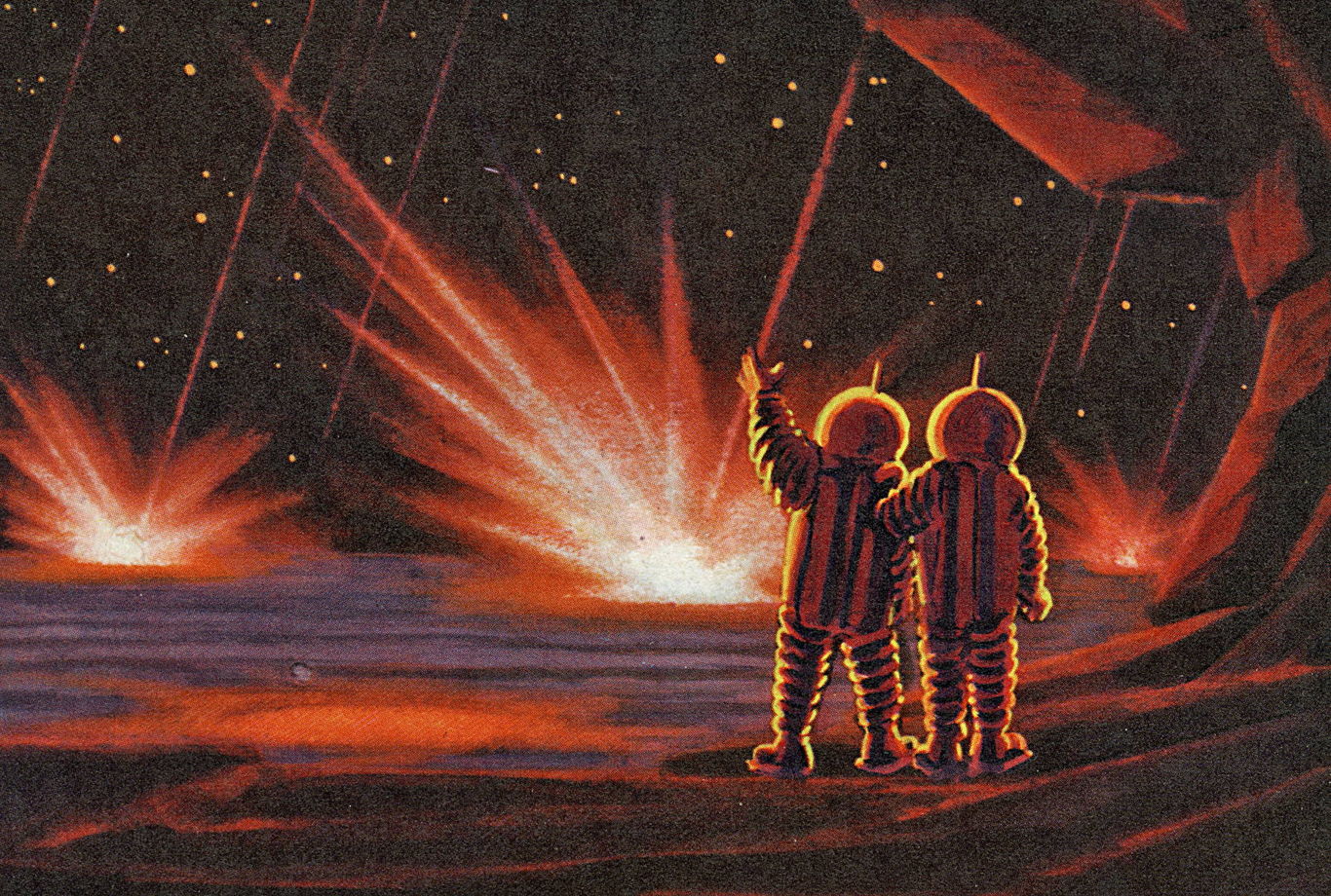Открытка из коллекции "Человек в Космосе" (1966 г., глубокая печать) на выбор