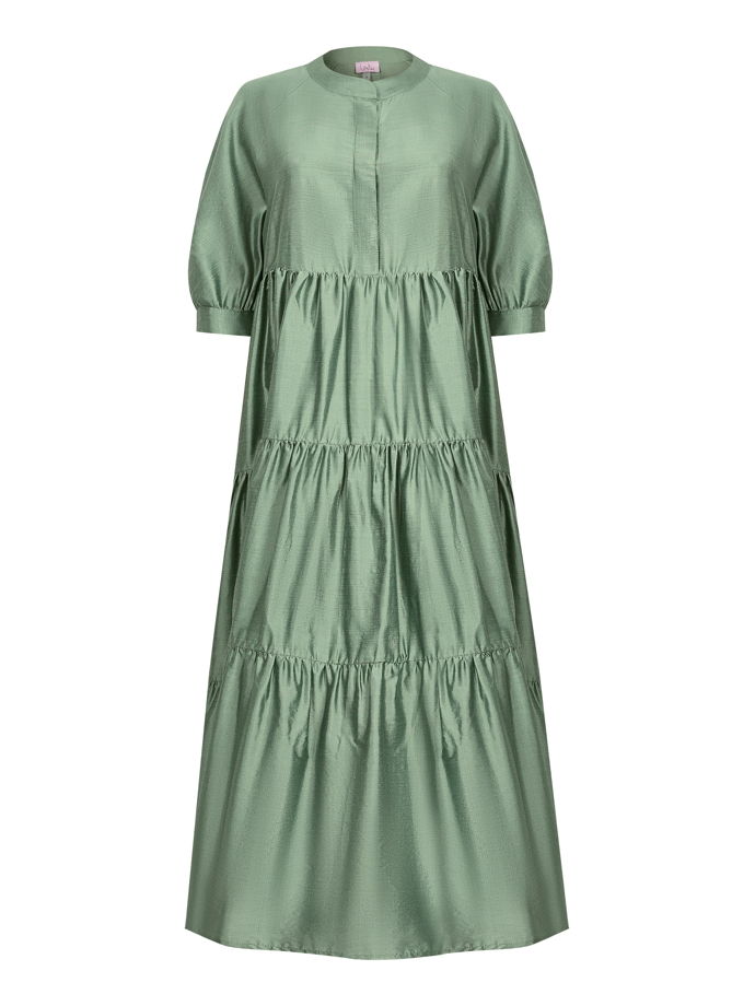 Платье из шелка с вискозой "Сансвит" зеленое