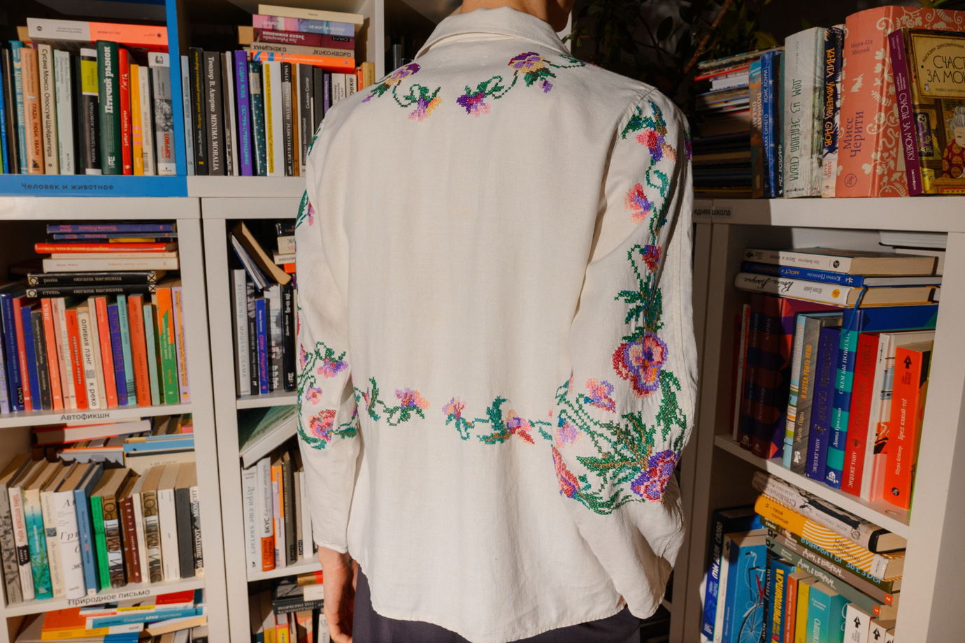Рубашка из Старинной Скатерти/Vintage Flowers Long Sleeve Shirt