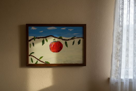 Картина "Вкус неба" яблоко, небо, облака