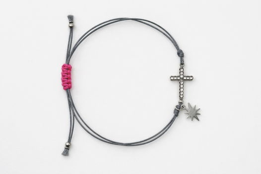 Браслет с фианитами 'cross basic amulet'