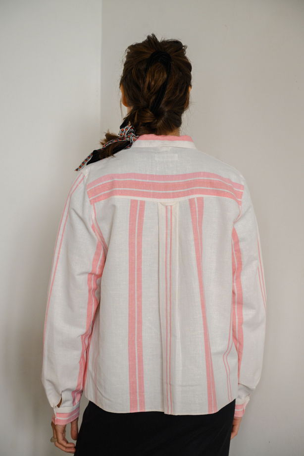 Молочно-Розовая Рубашка/Milk-Candy Long Sleeve Shirt