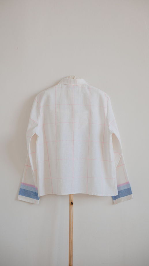 Льняная Рубашка в Полоску 1/Striped Linen Long Sleeve Shirt 1