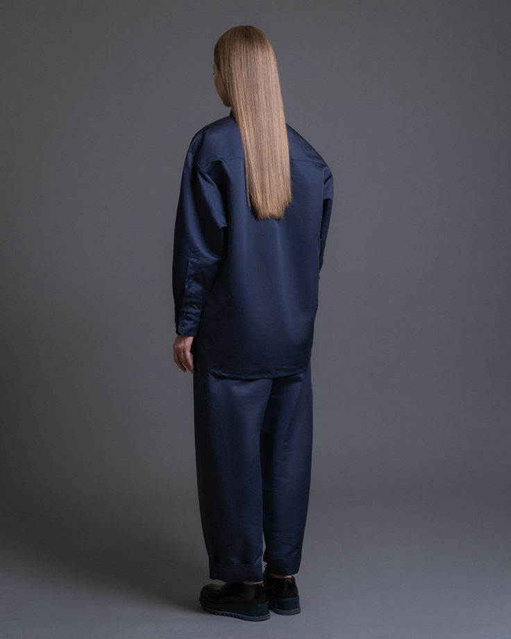 Комплект женский рубашка+брюки синий от Masha Leonova