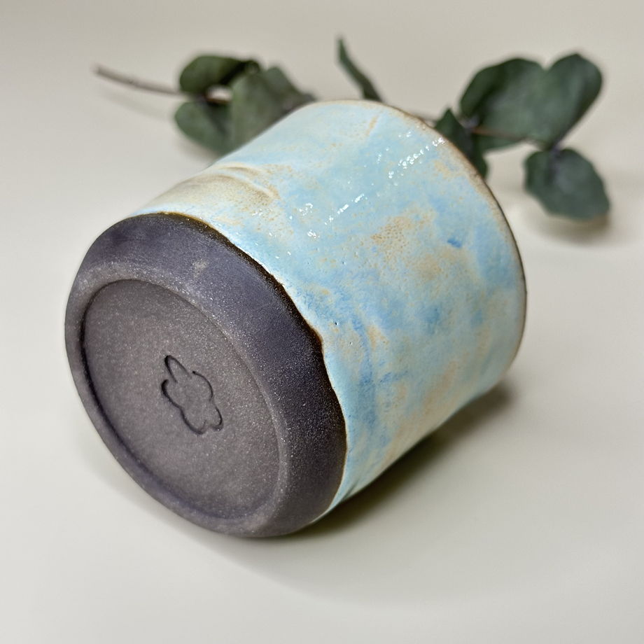 Чашка маленькая ручной работы "Темная лазурь", 120 мл