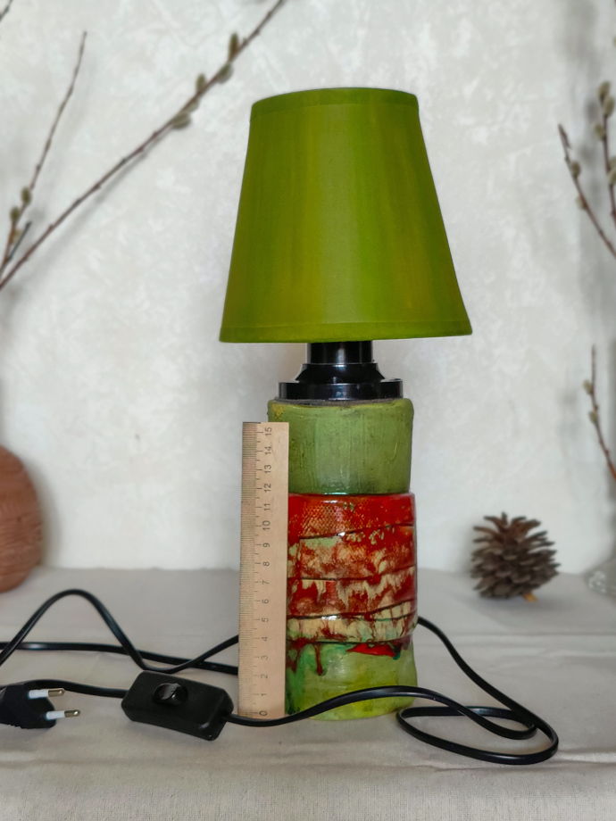 Керамическая настольная лампа « Красная смородина», авторская керамика