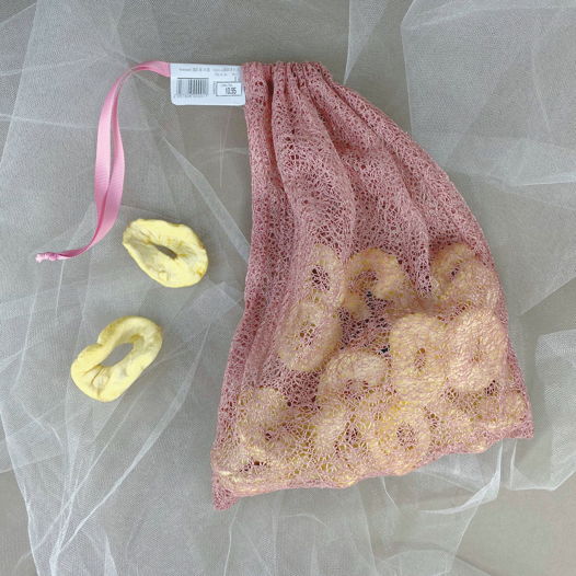 Розовый мешочек "Паутинка" для продуктов и хранения
