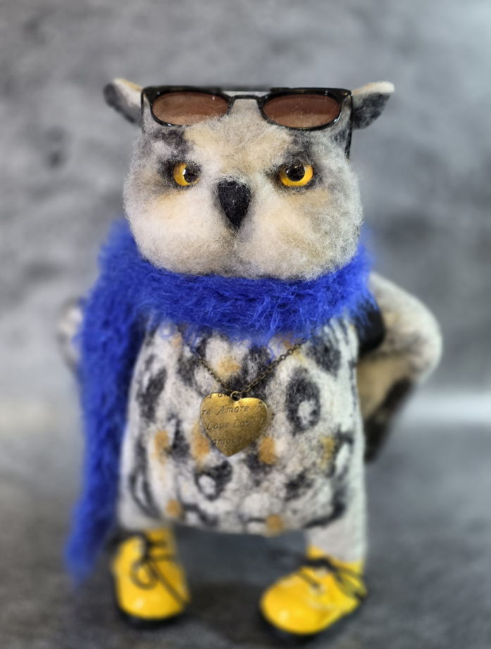 Игрушка из шерсти "Мадам Сова"