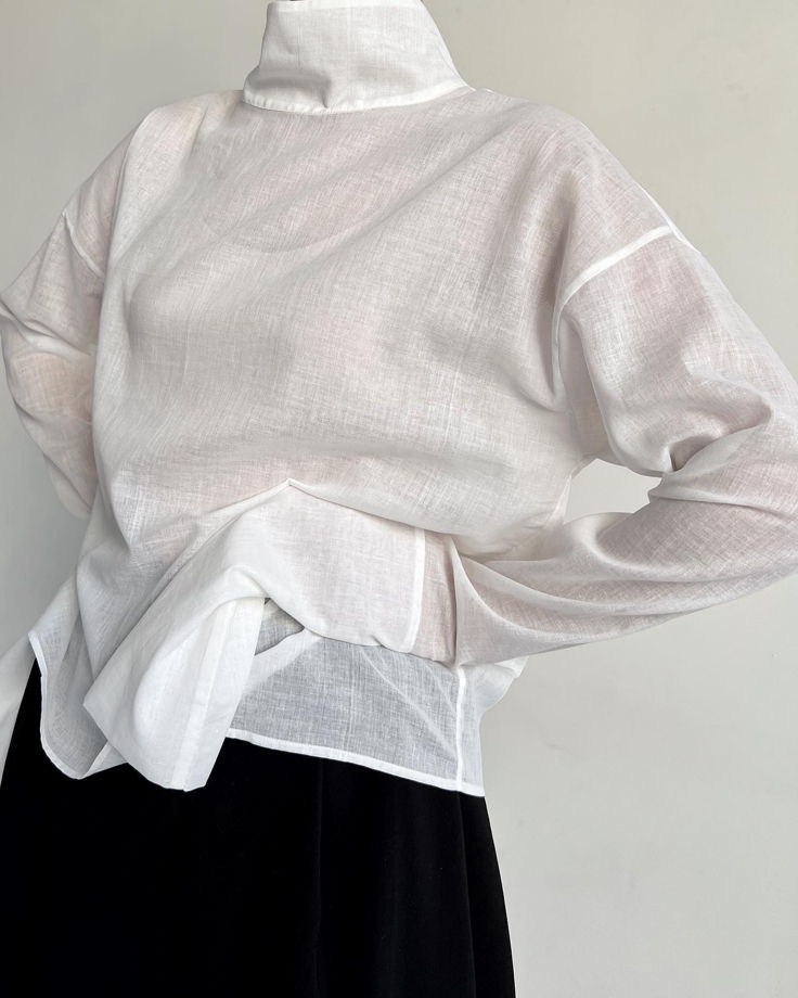 Белая женская блуза из 100% хлопка "Прокофьев" by idole