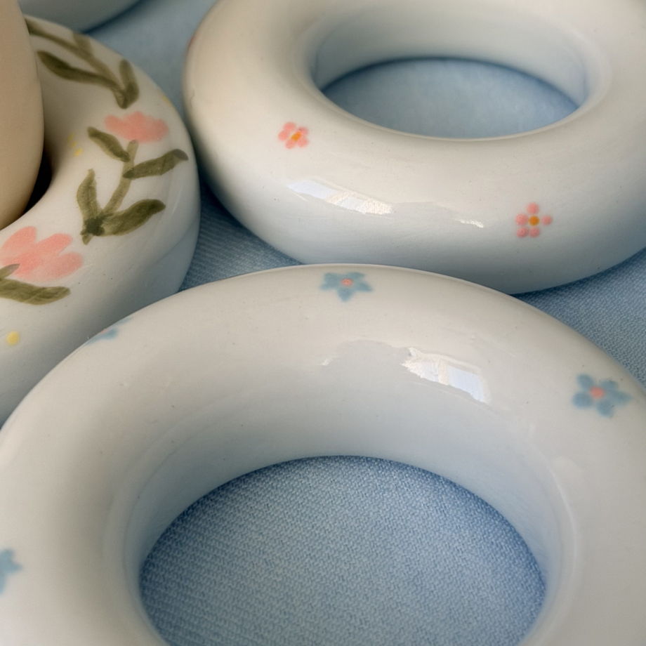 Подставка для яиц/свечей ручной работы с росписью