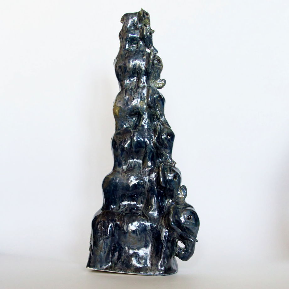Керамическая скульптура, статуэтка "Семь слонов"