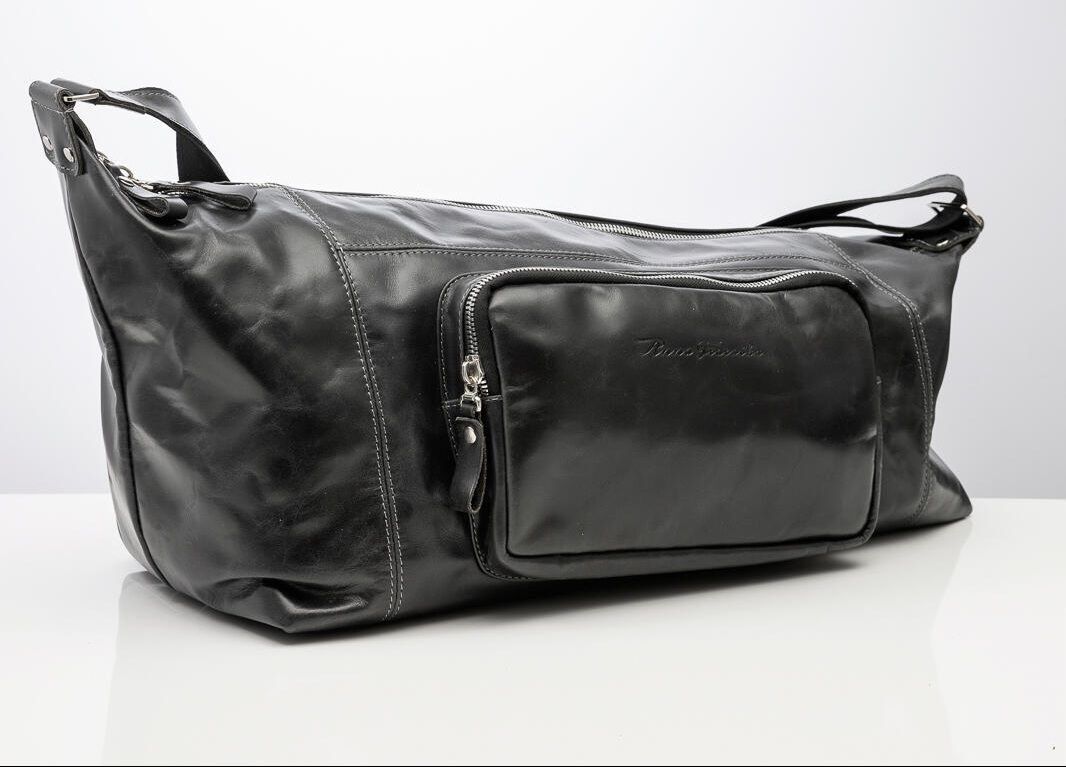 Спортивная мужская кожаная сумка