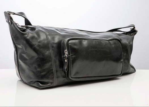 Спортивная мужская кожаная сумка