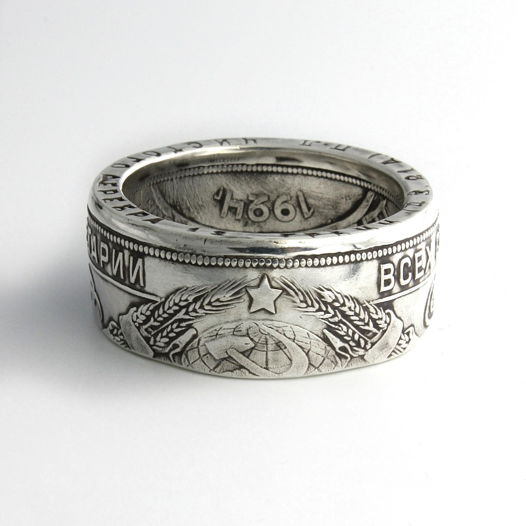 Кольцо из монеты - СССР 1 рубль 1924
