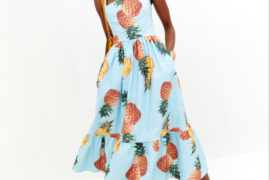 Платье с вкусным принтом из итальянского хлопка.