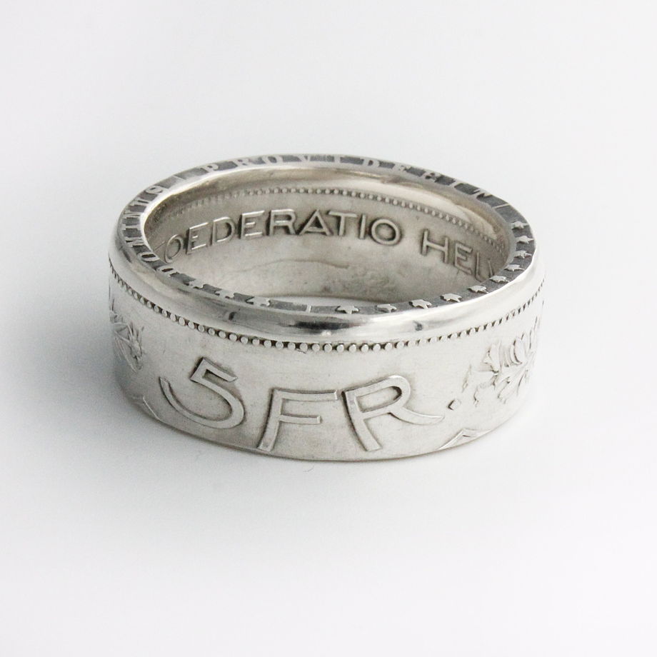 Кольцо из монеты - Швейцария 5 франков