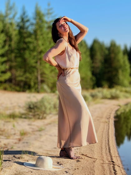 Юбка Песок из тенселя