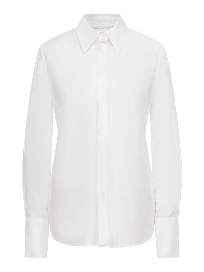 Рубашка полупрозрачная из хлопка с вискозой