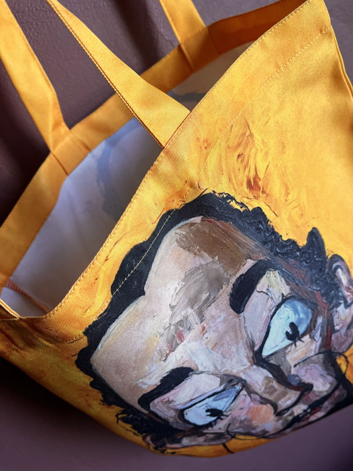 Желтая сумка шоппер Сальвадор Дали