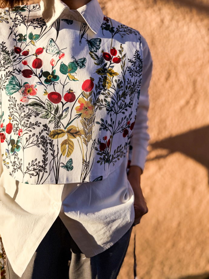 Манишка из хлопка Шиповник