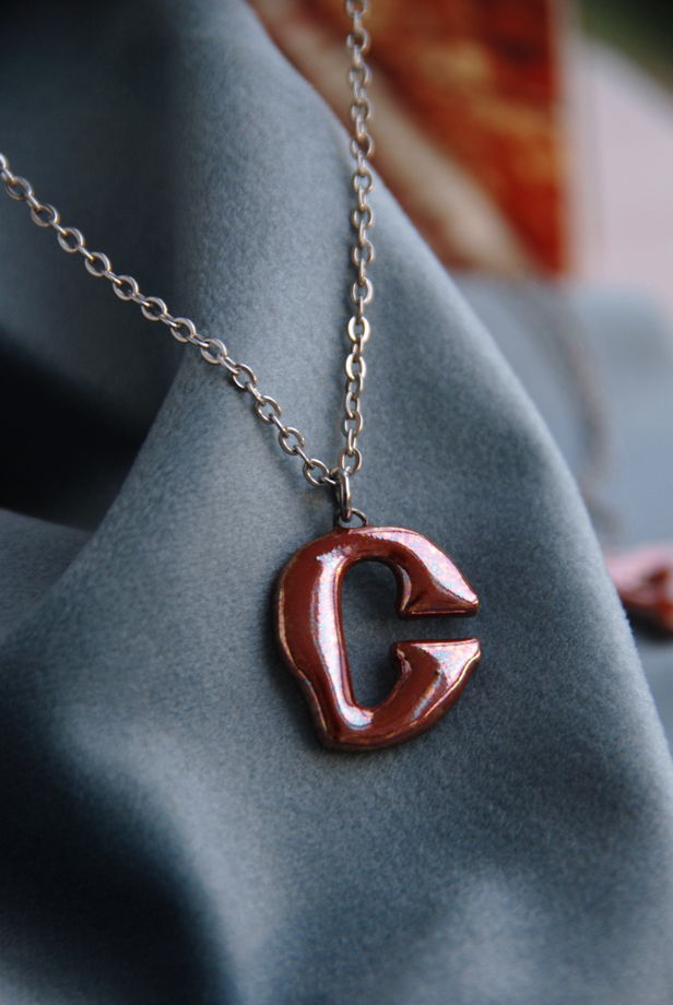 Буквы-буквицы керамические ручной работы Д, Е, И, К, Л, М, С