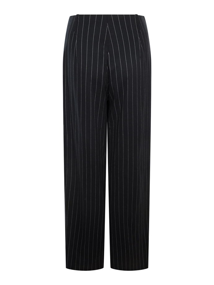 Летние широкие брюки из хлопка в полоску