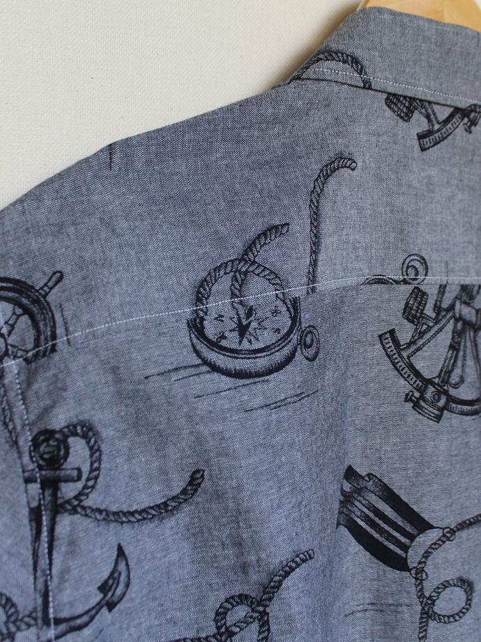 Рубашка мужская Chambray Sailor Shirt - Sea Grey