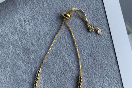 Браслет с натуральным янтарем и цирконами «Солнечная геометрия»