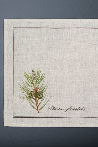 Салфетка подтарельная льняная Pinus sylvestris 1 (серия "Хвойные")
