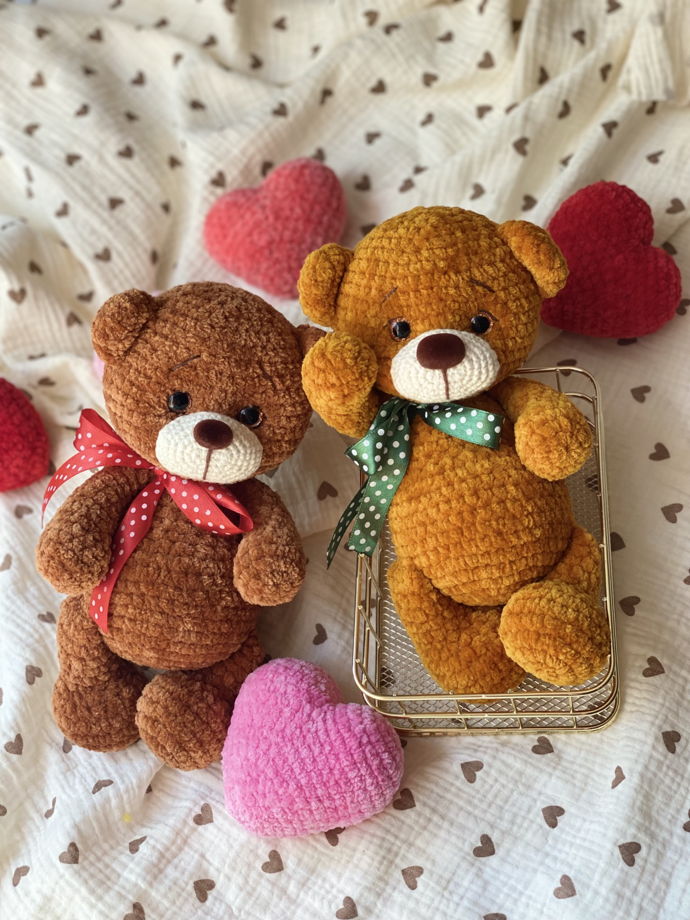 Вязаная игрушка вязаный мишка