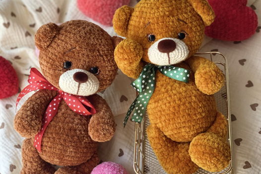 Вязаная игрушка вязаный мишка