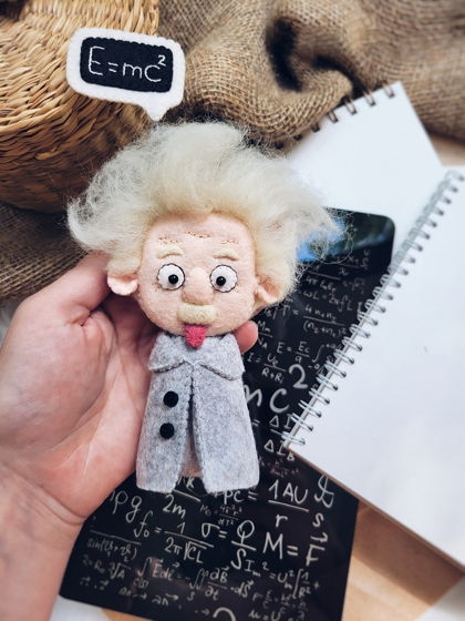 Ёлочная игрушка ручной работы Альберт Эйнштейн