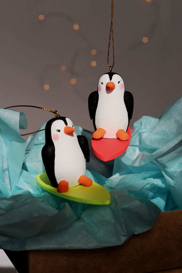 Подарочный набор"Пингвинов- серферов" 2 шт.