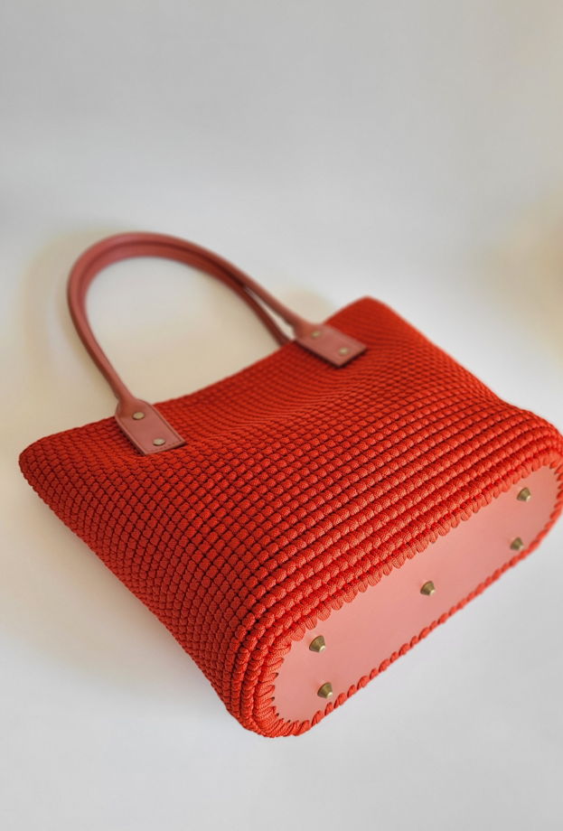 Женская сумка шоппер из полиэфирного шнура