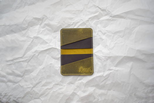 Компактный кошелек "Танграм" из натуральной кожи