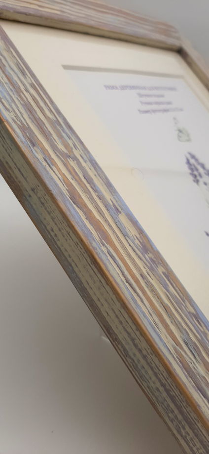 Рамка деревянная ручной окраски «Лавандовое настроение» для фотографии 13 х 13 см