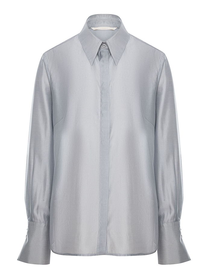 Рубашка полупрозрачная из хлопка с вискозой