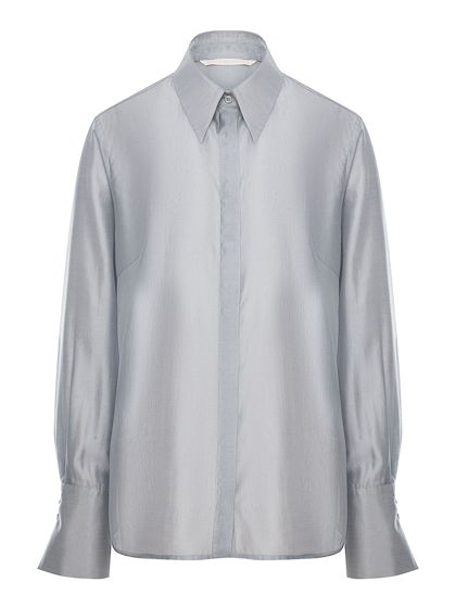 Рубашка полупрозрачная из хлопка с вискозой