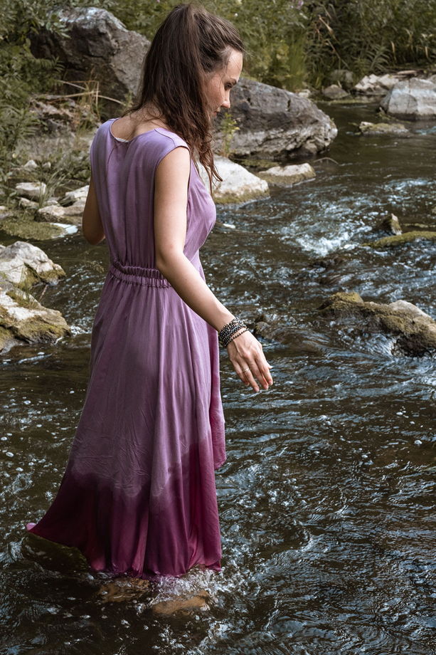 Платье Вайна с асимметричным подолом, лавандовый
