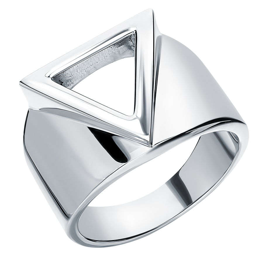 Серебряное кольцо "Треугольник"