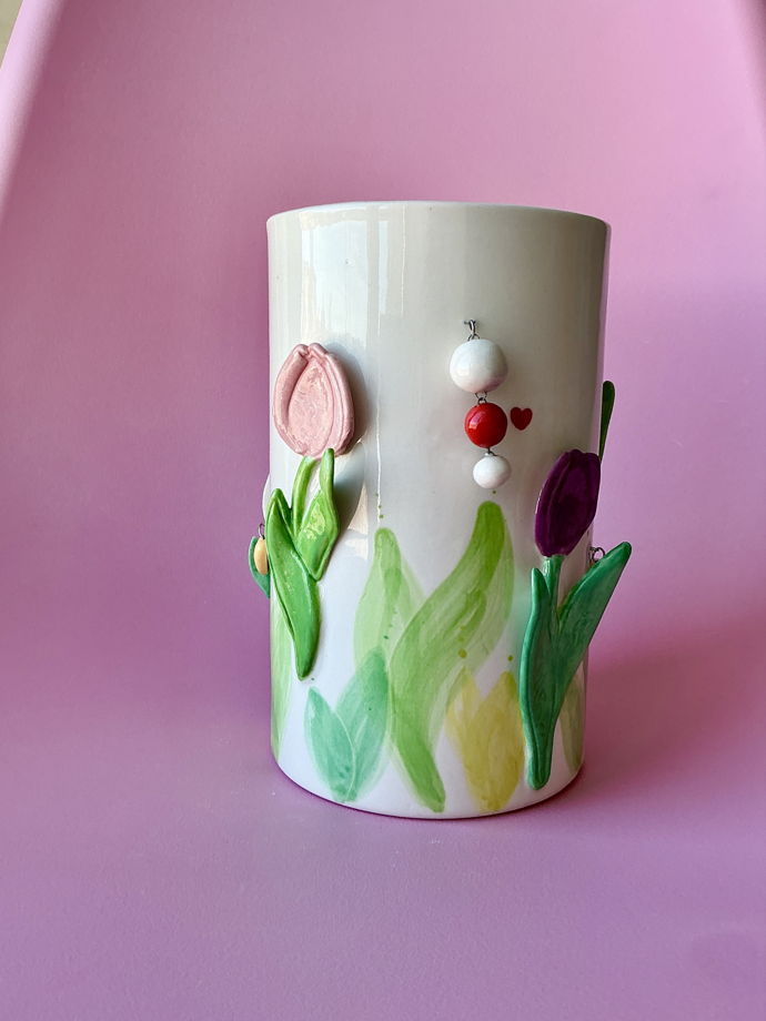 Ваза высокая «Тюльпаны»
