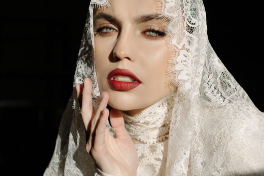 Фата Grace кружевная мини цвет Айвори